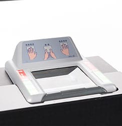 Silencer Shop kiosk fingerprint scanner at Younger Gunworks
