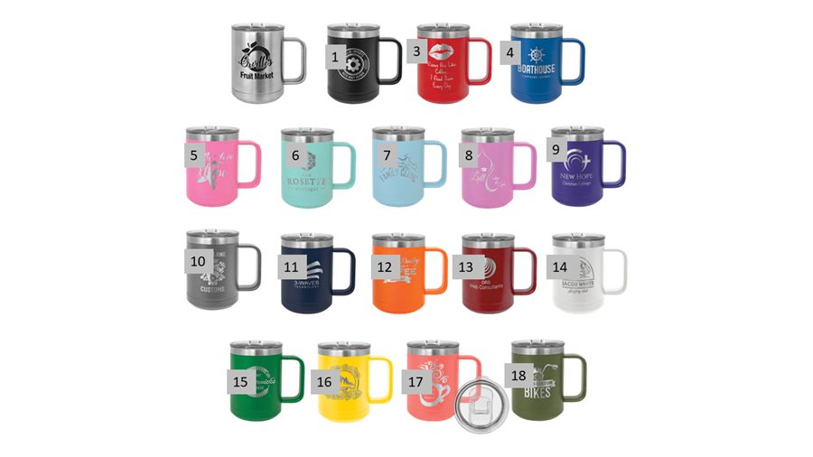 15 oz Insulated Mug — Laser Engraved