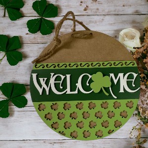 Celtic-Inspired Welcome Sign