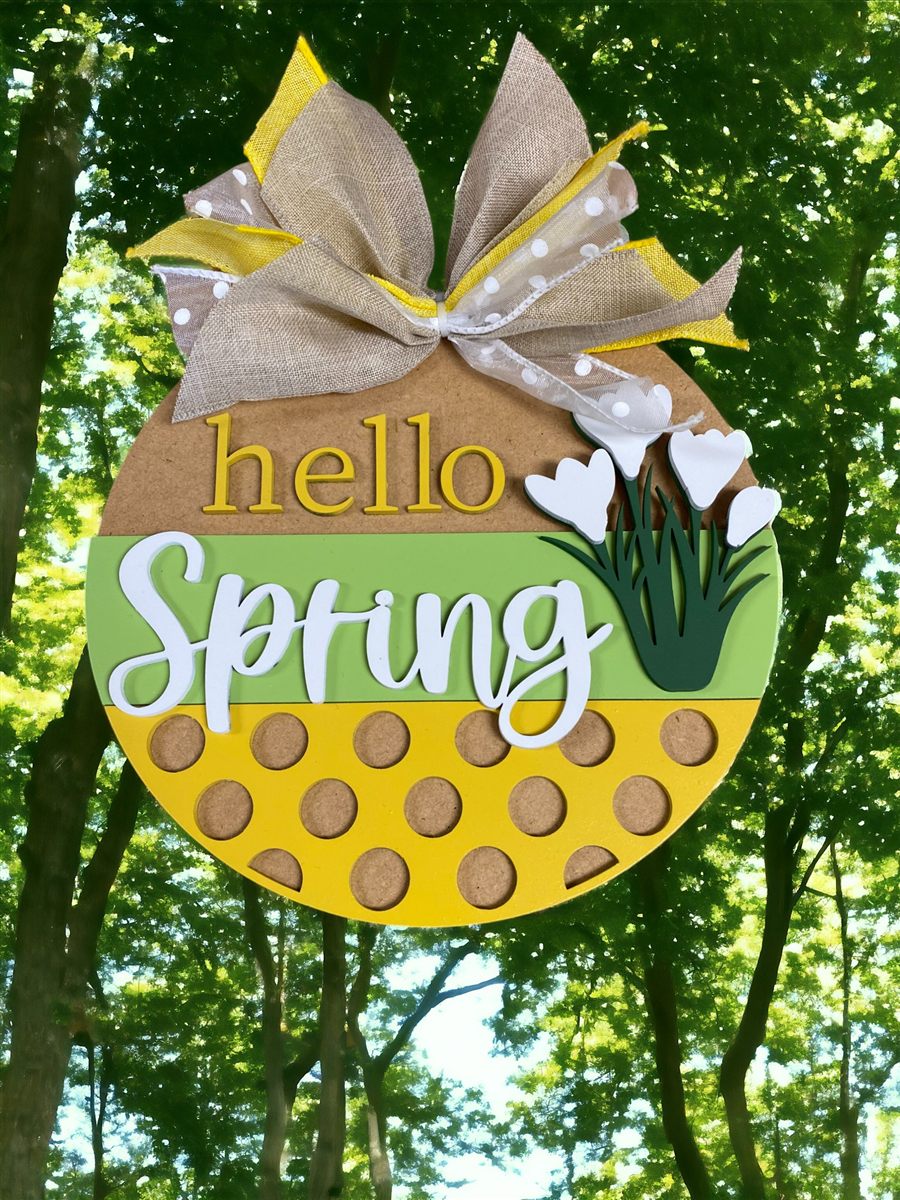 "Hello Spring" Sign