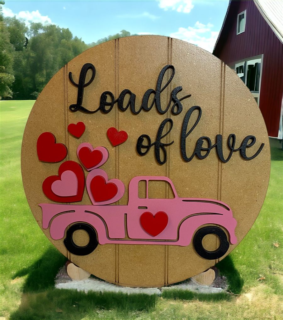 "Loads of Love" Laundry Sign