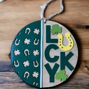 Round "Lucky" Sign