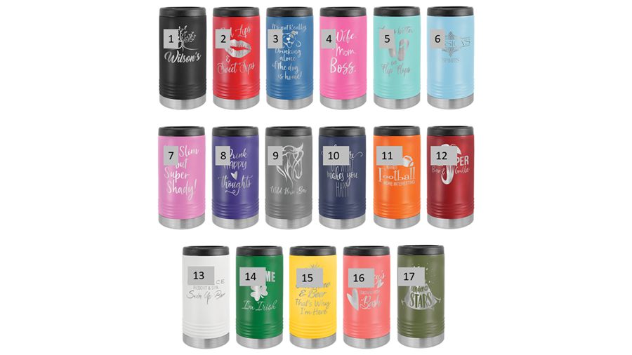Slim Beverage Koozie — Laser Engraved