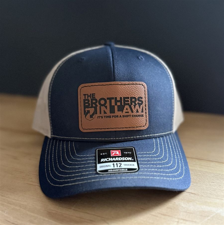 Richardson 112 hat with laser-engraved leather patch